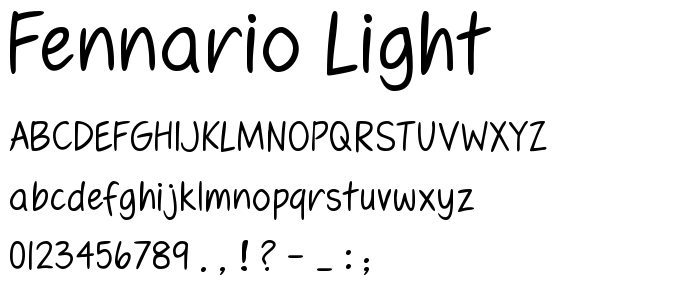 Fennario Light font